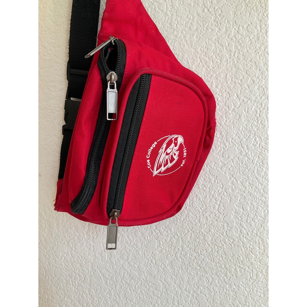 Coe‎ College Kohawks Fanny Pack Red Canvas Waist Bag Adjustable Strap Travel